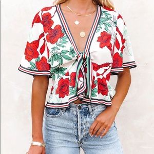 VICI best in bloom peplum top